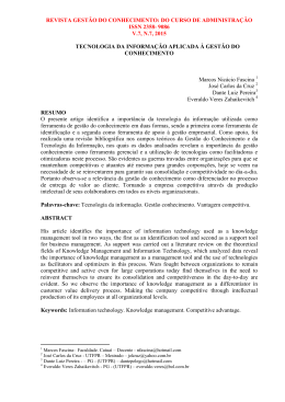 tecnologia da informa&ccedil;&atilde;o aplicada &agrave; gest&atilde;o do