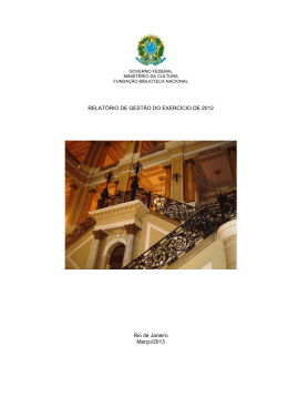 Relatório 2012 - Biblioteca Nacional