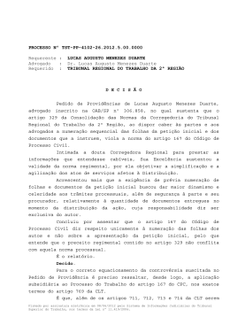 Pedido de Providências - Granadeiro Guimarães Advogados