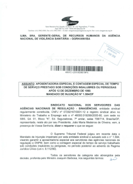 ILMA. SRA. GERENTE-GERAL DE RECURSOS