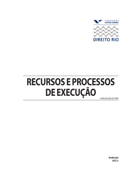 recursos e processos de execução