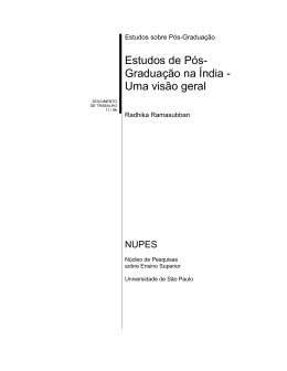 Estudos de Pós- Graduação na Índia