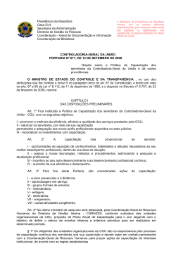 CGU Data de assinatura: 13/09/2006 Data de publica&ccedil;&atilde;o