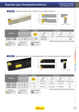 F Suportes para Torneamento Externo