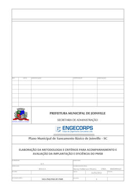 Elabora&ccedil;&atilde;o da Metodologia e Crit&eacute;rios para
