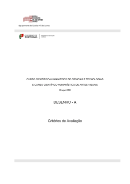 DESENHO - A Crit&eacute;rios de Avalia&ccedil;&atilde;o