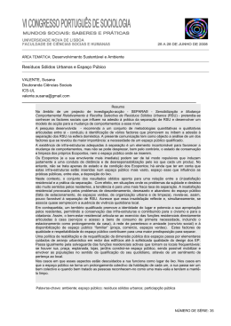 35 - Res&iacute;duos S&oacute;lidos Urbanos e Espa&ccedil;o P&uacute;bico