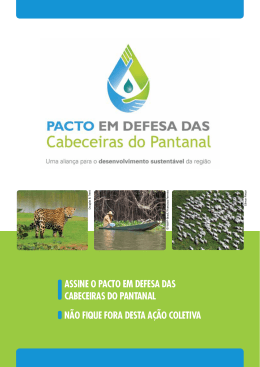 Pacto em Defesa das Cabeceiras do Pantanal