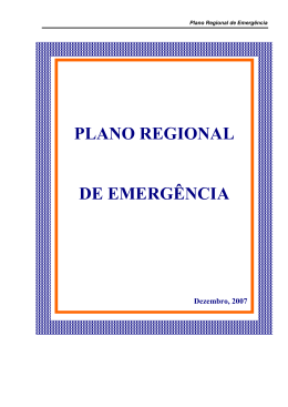 plano regional de emerg&ecirc;ncia - Prote&ccedil;&atilde;o Civil e Bombeiros dos