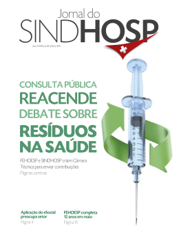 Jornal do SINDHOSP - Edição Abril 2015