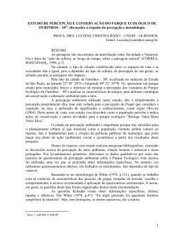 1 ESTUDO DE PERCEP&Ccedil;&Atilde;O E CONSERVA&Ccedil;&Atilde;O DO PARQUE