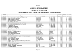 acervo da biblioteca - COL&Eacute;GIO ESTADUAL OSMAR GUARACY