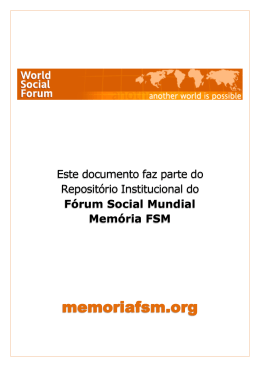 Visualizar/Abrir - Fórum Social Mundial