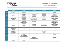 2&ordf; Feira 3&ordf; Feira 4&ordf; Feira 5&ordf; Feira 6&ordf; Feira 8:15 9:15 10:20 11:20 12