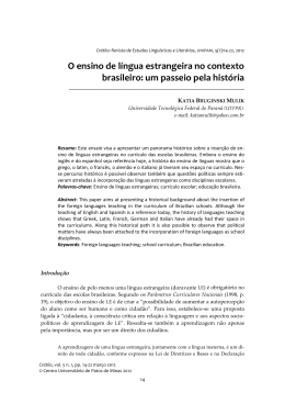 O ensino de língua estrangeira no contexto - Crátilo