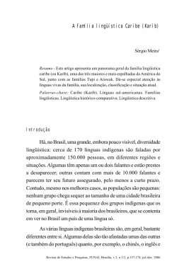 A fam&iacute;lia ling&uuml;&iacute;stica Caribe (Kar&iacute;b)