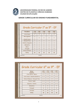Grade Curricular 6º ao 9º - EF - CAp-UFRJ