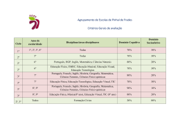 Critérios Gerais de Avaliação - Agrupamento de Escolas de Pinhal
