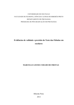 Evid&ecirc;ncias de validade e precis&atilde;o do Teste das F&aacute;bulas em escolares