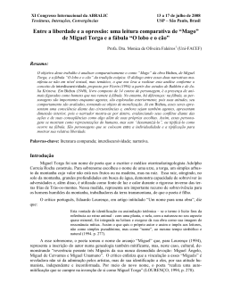 Entre a liberdade e a opress&atilde;o: uma leitura comparativa de