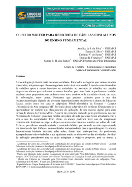 o uso do writer para reescrita de fábulas com alunos do ensino