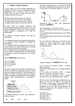 1&ordm; ano EF04 Trabalho, Energia e Pot&ecirc;ncia