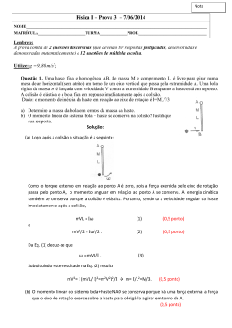 Física I – Prova 3 – 7/06/2014