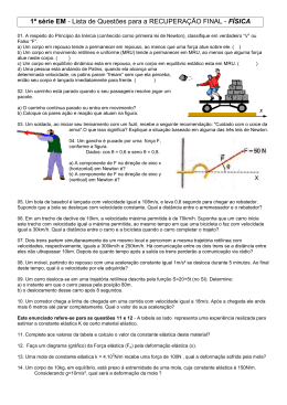 1&ordf; s&eacute;rie EM - Lista de Quest&otilde;es para a RECUPERA&Ccedil;&Atilde;O FINAL