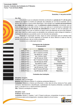 Cont. Provas 1º E.M