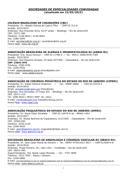 1 SOCIEDADES DE ESPECIALIDADES CONVIDADAS E
