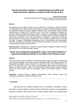 Portugu&ecirc;s - Revista Pol&iacute;tica e Planejamento Regional