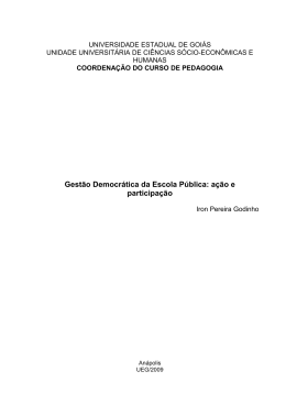 Gestão Democrática na Escola Pública:ação e participação