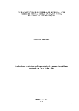 Avalia&ccedil;&atilde;o da gest&atilde;o democr&aacute;tica participativa nas