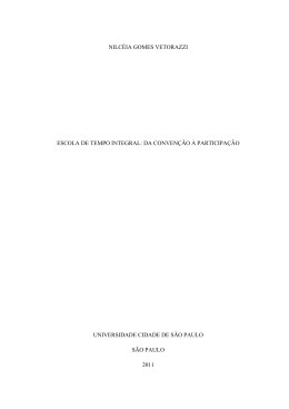 Escola de tempo integral: da convenção à participação