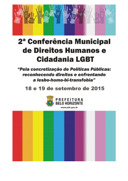 documento orientador - ii conferência municipal lgbt de belo horizonte