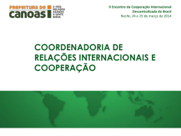 Prefeitura de Canoas - Secretaria de Relações Institucionais