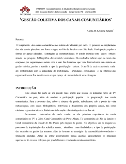 gest&atilde;o coletiva dos canais comunit&aacute;rios - Portcom