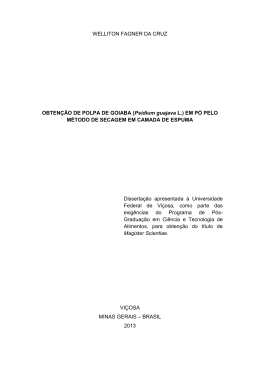 OBTENÇÃO DE POLPA DE GOIABA (Psidium guajava L.) EM