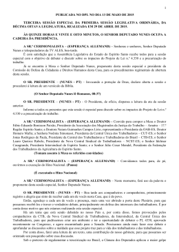 1 publicada no dpl no dia 13 de maio de 2015 terceira sess&atilde;o