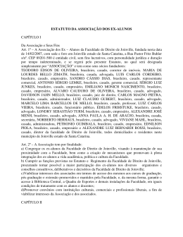 ESTATUTO DA ASSOCIA&Ccedil;&Atilde;O DOS EX-ALUNOS CAP&Iacute;TULO I