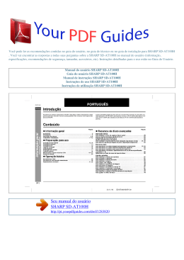 Manual de instruções SHARP SD-AT100H