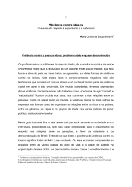 Viol&ecirc;ncia contra idosos - Portal Cear&aacute; Inclusivo