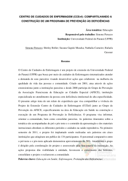 4.1.13. Pessoas com Deficiências Incapacidades, e Necessidades