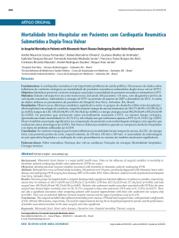 Mortalidade Intra-Hospitalar em Pacientes com Cardiopatia