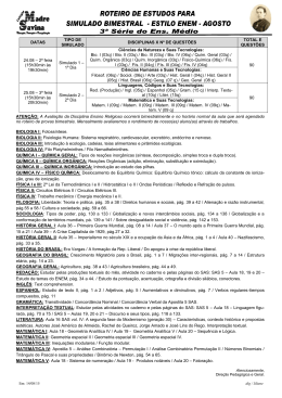 3&ordm; Ano &ndash; Ensino Medio - Col&eacute;gio Madre Savina