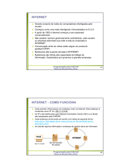INTERNET INTERNET &ndash; COMO FUNCIONA