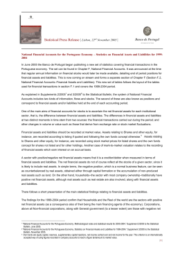 Statistics on Financial Assets and Liabilities for 1999