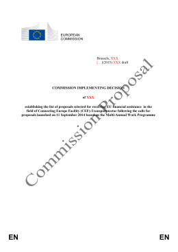XXX draft COMMISSION IMPLEMENTING DECISION of XXX