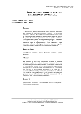 &iacute;ndices financeiros ambientais uma proposta conceitual