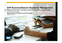 SAP BusinessObjects Disclosure Management overview
